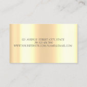 Modern Holographic Gold Diamonds Lotus Opal Stone Visitenkarte (Rückseite)