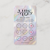 Modern Holographic Pearl Pink Loyalty Card Visitenkarte (Vorderseite)