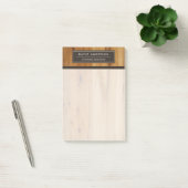 Modern Holzkörner Beruflich und klassisch aussehen Post-it Klebezettel (Büro)