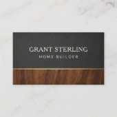 Modern Home Builder Wood Professional Visitenkarte (Vorderseite)