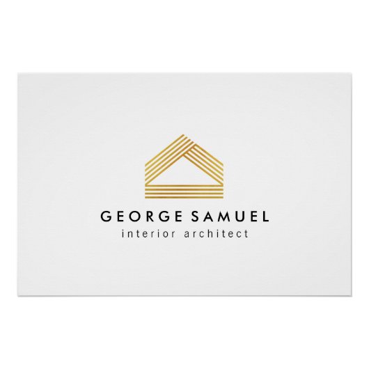 Modern Home Design | Abstract Logo on Light Ash Poster (Vorderseite)