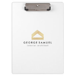 Modern Home Design | Abstract Logo on White Color Klemmbrett