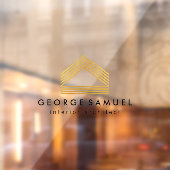 Modern Home Design | Custom Abstract Logo  Fensteraufkleber (Blatt 2)