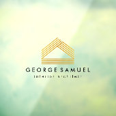 Modern Home Design | Custom Abstract Logo  Fensteraufkleber (Blatt 3)