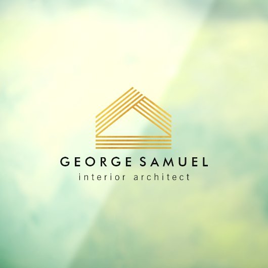 Modern Home Design | Custom Abstract Logo Fensteraufkleber (Blatt 3)