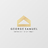 Modern Home Design | Custom Abstract Logo Fensteraufkleber (Blatt)