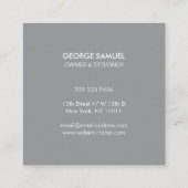 Modern Home Design Custom Abstract Logo Quadratische Visitenkarte (Rückseite)