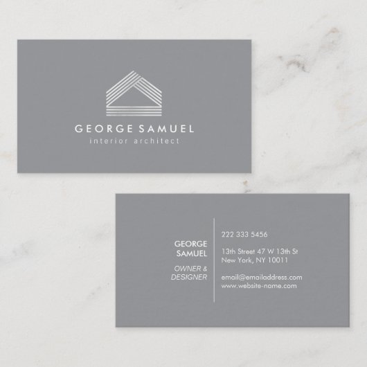 Modern Home Design Custom Abstract Logo Visitenkarte (Vorne/Hinten)