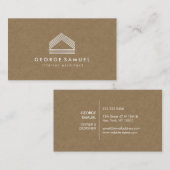 Modern Home Design Custom Abstract Logo  Visitenkarte (Vorne/Hinten)