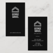 Modern Home Design Custom Abstract Logo Visitenkarte (Vorne/Hinten)