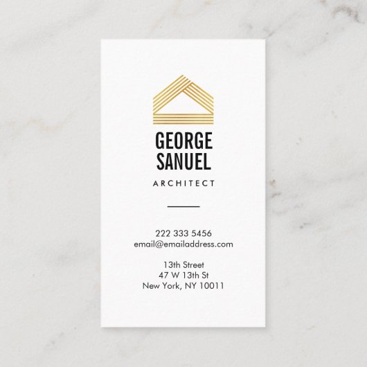 Modern Home Design Custom Abstract Logo Visitenkarte (Rückseite)