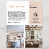 Modern Home for Sale Two-Sided Real Estate Flyer (Hinten)