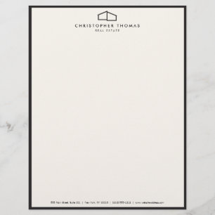 Modern Home Logo Immobilien, Immobilienmakler Elfe Briefbogen