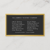 Modern Home Painter Contractor Painting Service Visitenkarte (Rückseite)