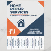 Modern Home Repair Tear-Off Tabs Flyer (Vorne)