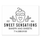 Modern Homemade Bakery Logo Cupcake Gummistempel (Prägung)