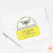 Modern Homemade Honey JAR Quadratischer Aufkleber (Umschlag)