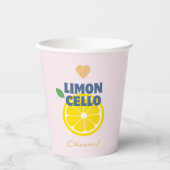 Modern Homemade Limoncello Lemon Liquor Papier Bec Pappbecher (Vorderseite)
