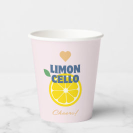 Modern Homemade Limoncello Lemon Liquor Papier Bec Pappbecher
