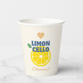 Modern Homemade Limoncello Lemon Liquor Papier Bec Pappbecher