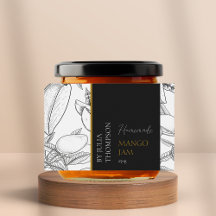 Modern Homemade Mango Jam Label