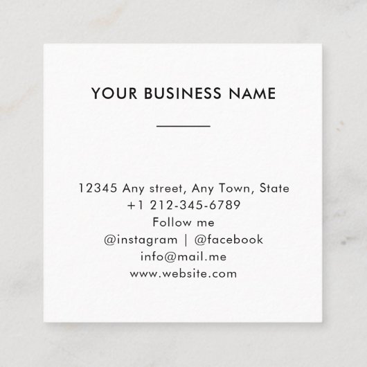 Modern Honey Bee Apiary Honeycomb Black Yellow Quadratische Visitenkarte (Rückseite)