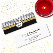 Modern Honey Bee Candle Honeycomb Mini Visitenkarte