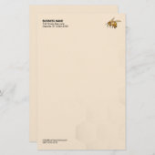 Modern Honey Bee Icon Honeycomb Watermark Briefpapier (Vorne/Hinten)