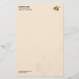 Modern Honey Bee Logo Honeycomb Wasserzeichen Briefpapier