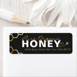Modern Honey Bees Gold Honeycomb Black