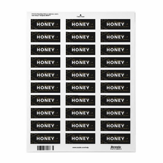 Modern Honey Bees Gold Honeycomb Black (Vorne)