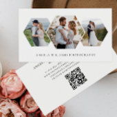 Modern Honeycomb Foto Collage Fotograf Visitenkarte