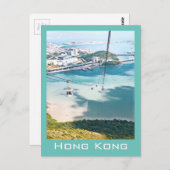 Modern Hong Kong Cable Car Reise Postkarte (Vorne/Hinten)