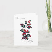 Modern Hope Poster Holly Berry Weihnachten Einladung (Vorderseite)