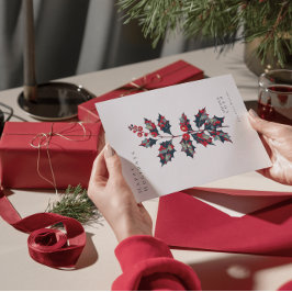 Modern Hope Poster Holly Berry Weihnachten Einladung