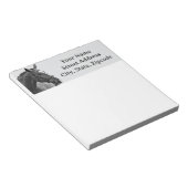 Modern Horse Black and White Equestrian Notizblock (angewinkelt)