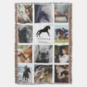 Modern Horse Foto Collage Reittiere Keepake Decke (Vorderseite Vertikal)