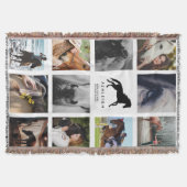 Modern Horse Foto Collage Reittiere Keepake Decke (Vorderseite)