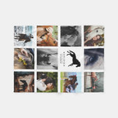 Modern Horse Foto Collage Reittiere Keepake Fleecedecke (Vorderseite (Horizontal))