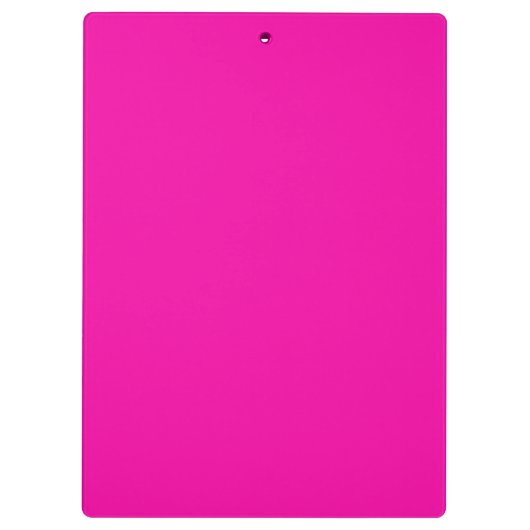 Modern Hot Pink Black Script Monogram Klemmbrett (Rückseite)