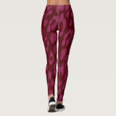 Modern hot pink dark red leggings (Rückseite)