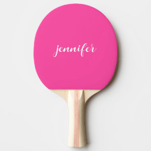 Modern Hot Pink Einfache Vorlagenbehandlung Tischtennis Schläger