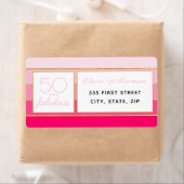 Modern Hot Pink & Gold 50 und fabelhafter Geburtst (Insitu)