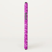 Modern Hot Pink Imitats Glitzer Monogram Case-Mate iPhone Hülle (Hinten/Rechts)