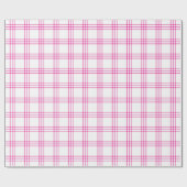 Modern Hot Pink Kariert| Großes Muster | Geschenkpapier (Flach)