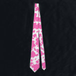 Modern Hot Pink Kuh Haut Textur Tierdruck Krawatte<br><div class="desc">Klassische und trendige Hot Rosa und Weiß Kuh Hautflecken Textur Design Wohngestaltung und Geschenke. Kuh fleckt Tierdruck</div>