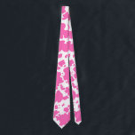 Modern Hot Pink Kuh Haut Textur Tierdruck Krawatte<br><div class="desc">Klassische und trendige Hot Rosa und Weiß Kuh Hautflecken Textur Design Wohngestaltung und Geschenke. Kuh fleckt Tierdruck</div>