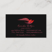 Modern Hot Pink Metallic Abstract Visitenkarte (Rückseite)