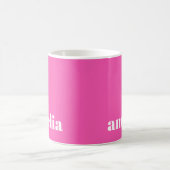 Modern Hot Pink Monogram Kaffeetasse (Mittel)