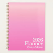 Modern Hot Pink Ombre Planner Planer (Vorderseite)